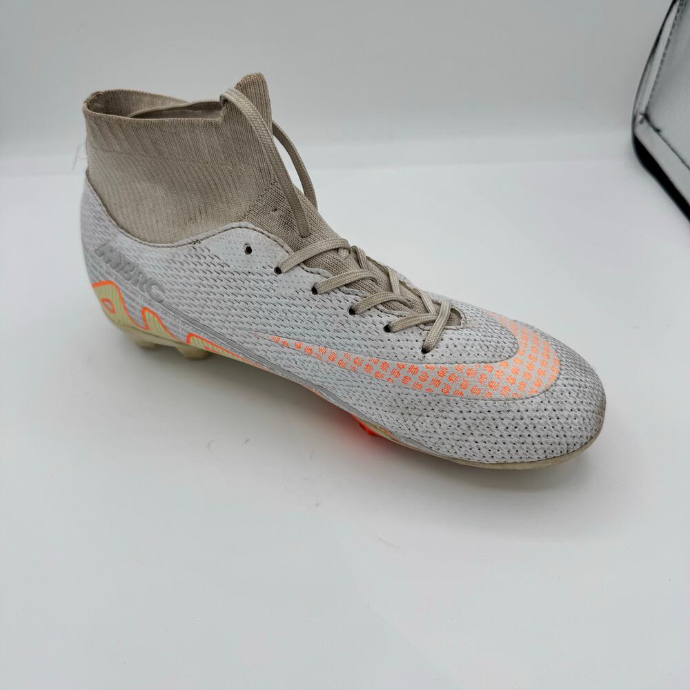 MBRC Soccer Cleats White Youth Boys High Tops Size Lace Up Sustainable
